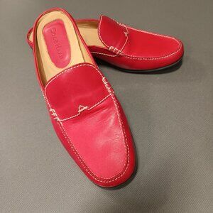 Cole Haan Red Leather Mules - Size 8.5